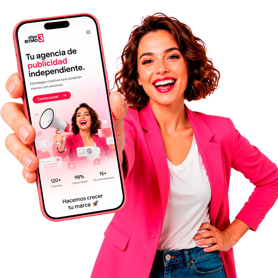 chica haciendo publicidad con un megafono
